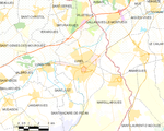 Map commune FR insee code 34145